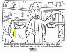 Kids coloring page from What s in the Bible showing Paul preaching Volume 11