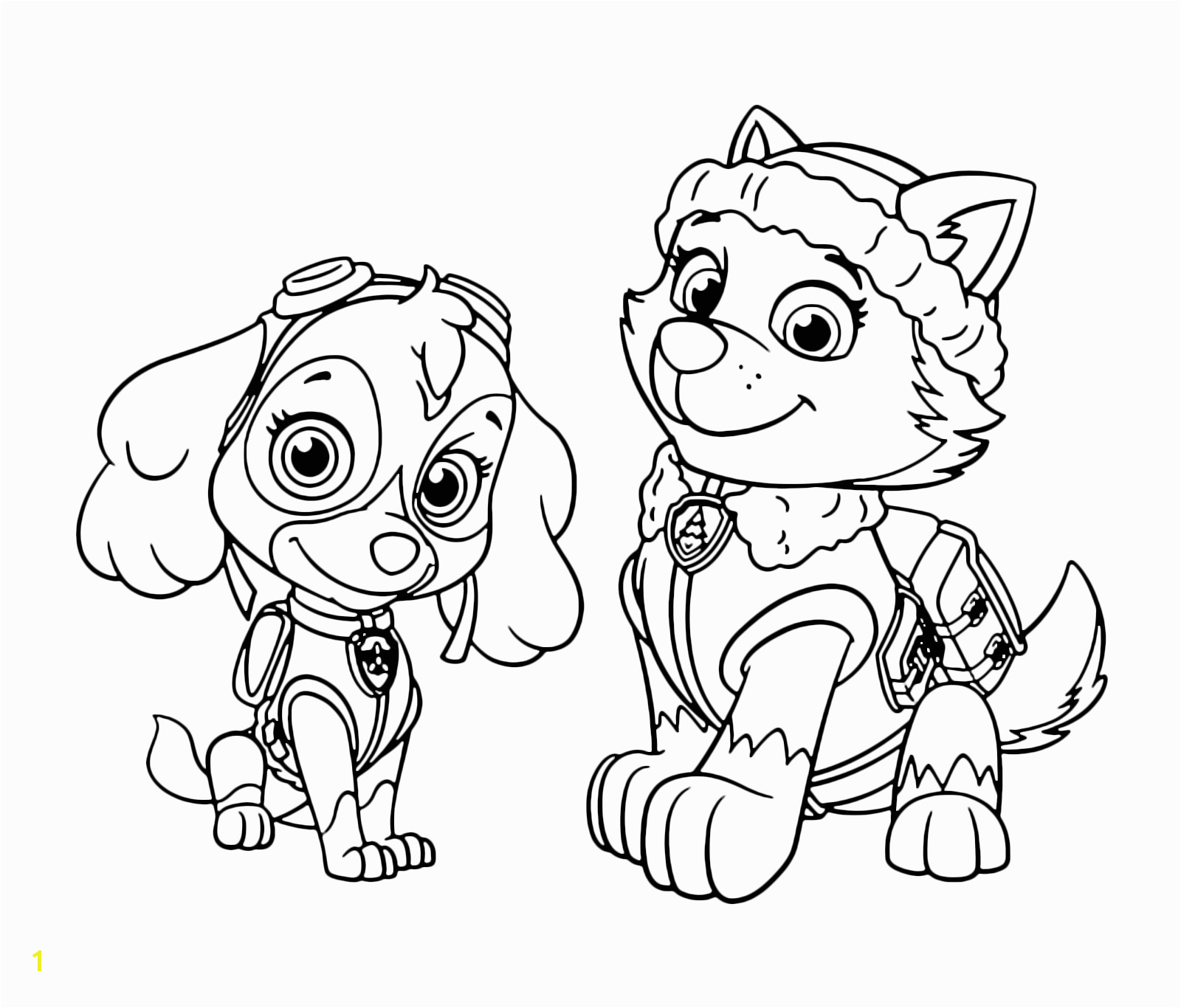 Skye Paw Patrol Coloring Pages To Print Free Books Throughout