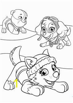 Everest Plays with Skye and Rubble Coloring page Paw Patrol Coloring Pages Puppy Coloring Pages