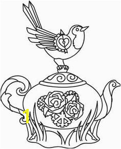 Steampunk Teatime pattern on urbanthreads Susan Ostler · Coloring pages