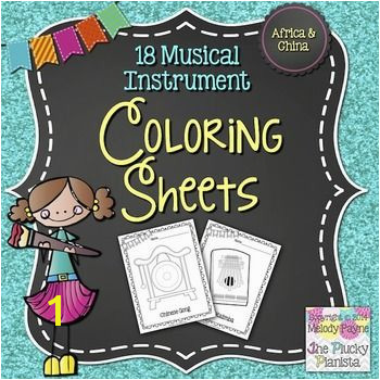 18 Musical Instrument Coloring Pages Instruments of China & Africa