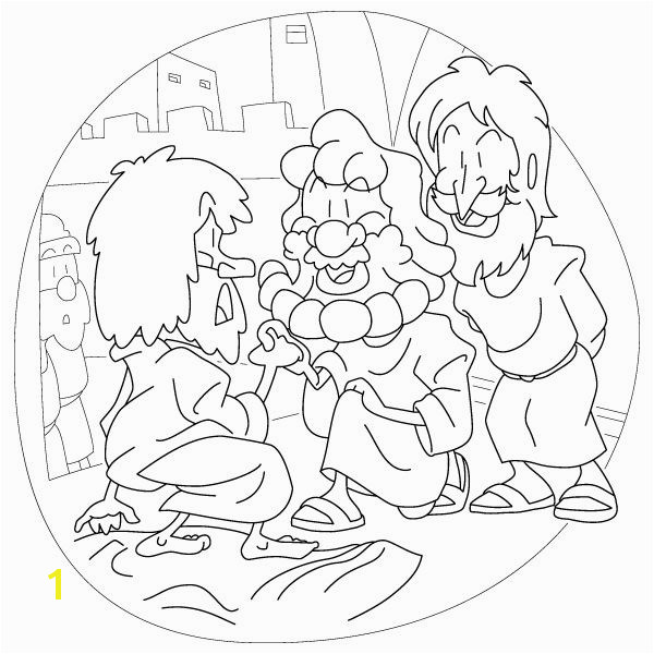 Peter Heals The Lame Man Coloring Page Divyajanan