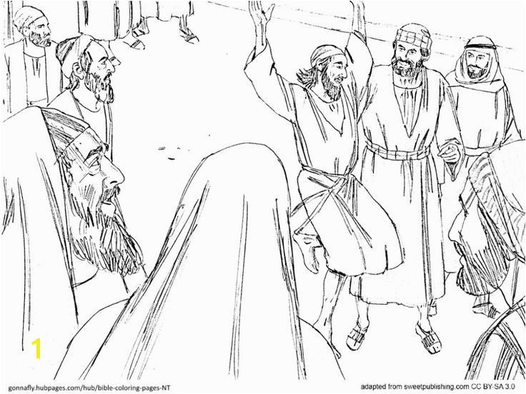 Peter Heals the Lame Man Coloring Page Coloring Picture Peter and John Healing Lame Man
