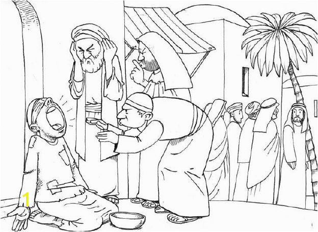 Download Peter Heals the Lame Man Coloring Page | divyajanani.org