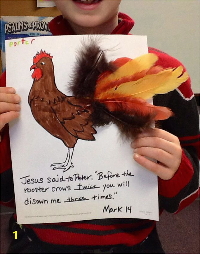 Peter S Vision Coloring Page Easy Rooster Craft for the Story Of Peter S Denial Of Jesus