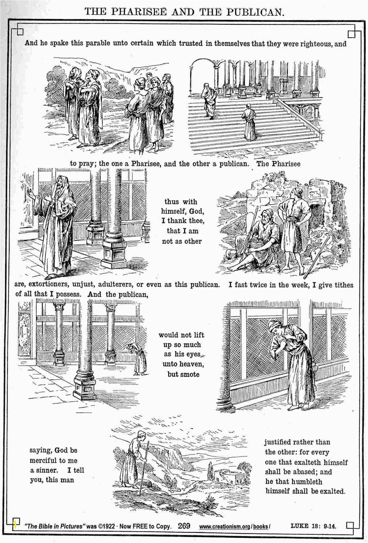 Pharisee and Tax Collector Coloring Page Coloring Pages Coloring Pages