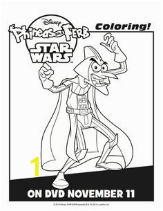 Phineas and Ferb Star Wars Coloring Page