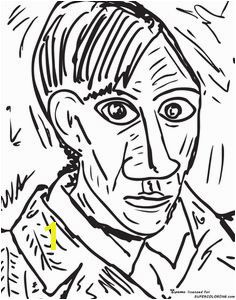 Self Portrait 1907 By Pablo Picasso Coloring page Picasso Self Portrait Portrait Art Art