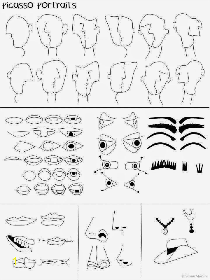 Pablo Picasso portrait features Picasso worksheet