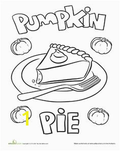 Pumpkin Pie Coloring Page