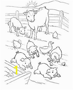 Animal Coloring Pages Barn yard Pigs Coloring Pages