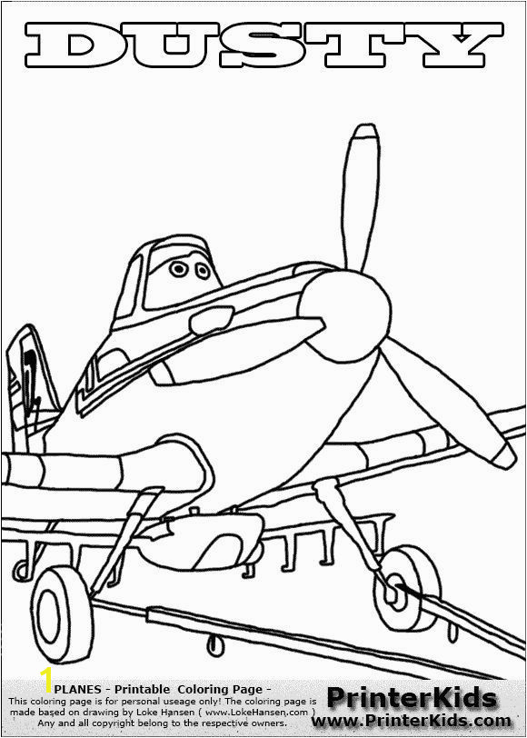 disney pixar planes dusty printable coloring sheet