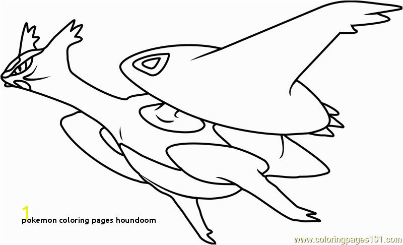 Pokemon Coloring Pages Houndoom Pokémon Coloring Pages