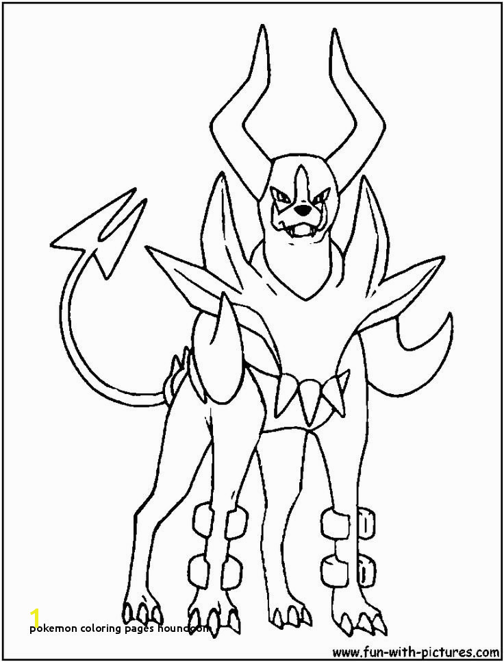 Pokemon Coloring Pages Houndoom Pokemon Coloring Pages Houndoom Pokémon Coloring Pages Kids Coloring