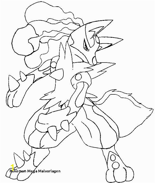 Pokemon Mega Lucario Coloring Pages by Amy blank