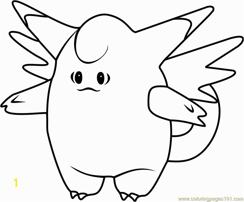 clefable pokemon go coloring page