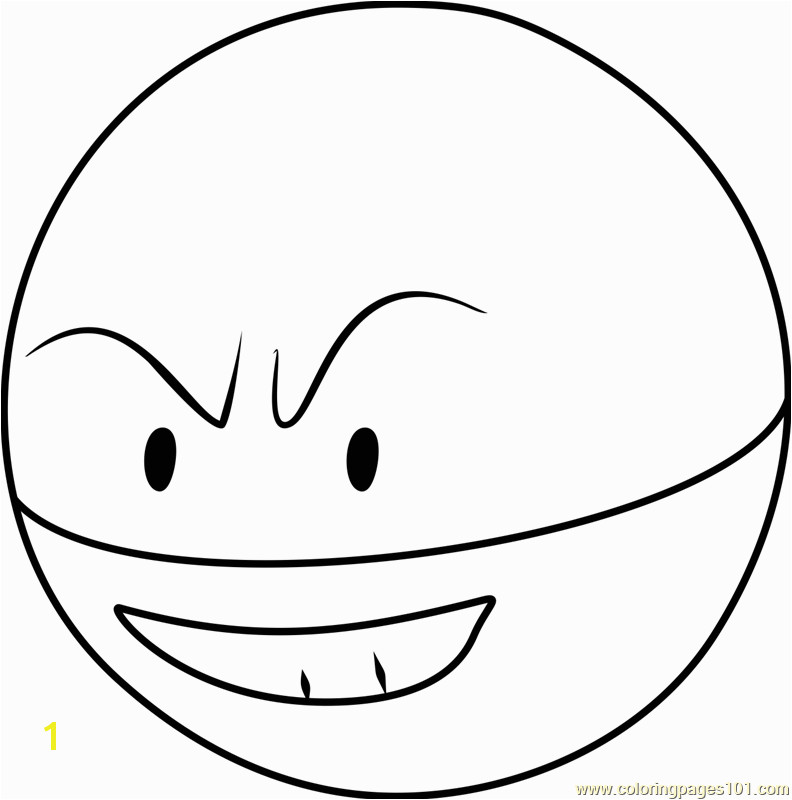 electrode pokemon go coloring page