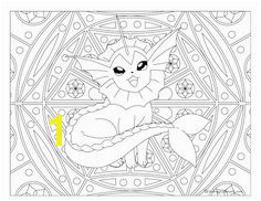 Adult Pokemon Coloring Page Vaporeon