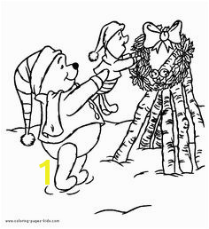 Winnie The Pooh Christmas Coloring Pages
