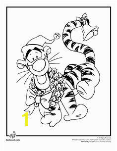 Tigger Christmas Coloring Page Disney Merry Christmas Christmas Cartoons Kids Christmas Christmas Crafts
