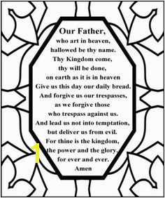 Free Lord s Prayer Coloring pages for children and parents Sunday School Activities Church Activities