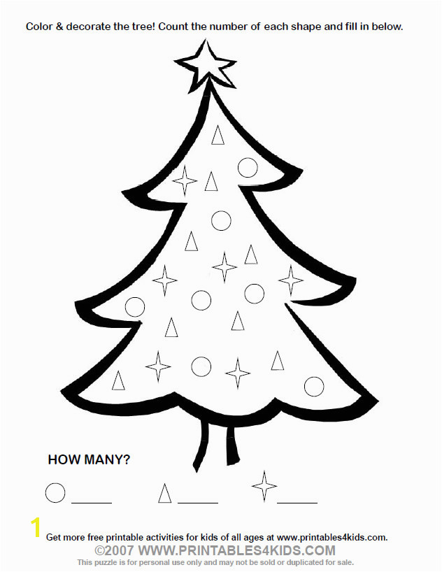 Christmas Tree Coloring Page Printables for Kids – free word search puzzles coloring pages and other activities