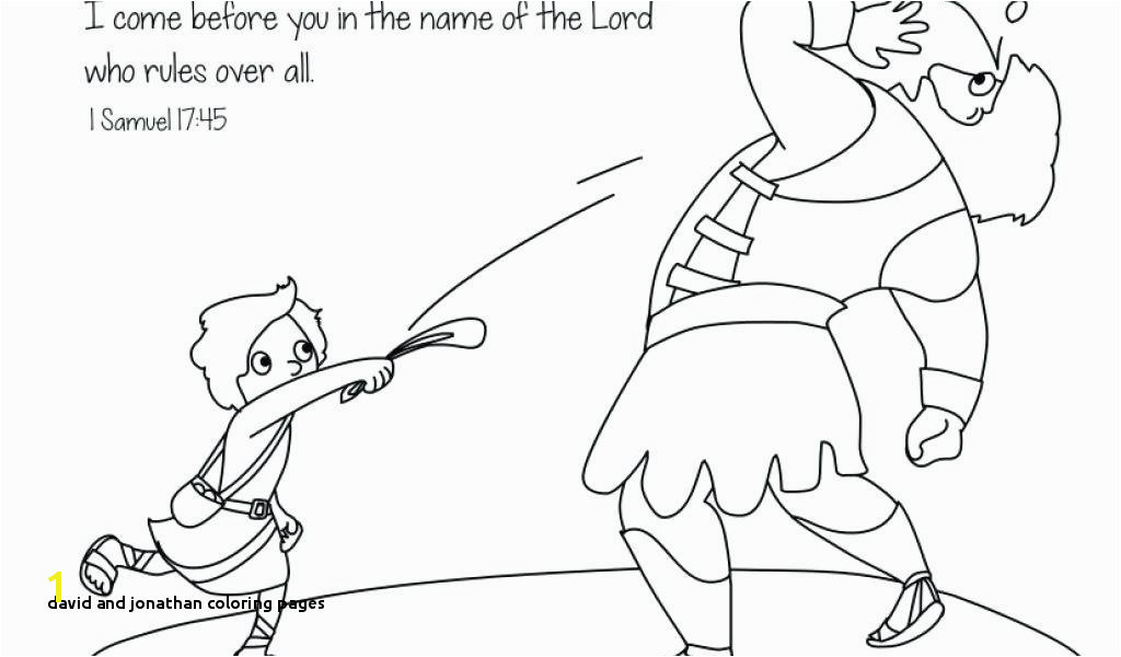 David and Jonathan Coloring Pages David and Goliath Coloring Pages for Preschoolers Pages and Coloring