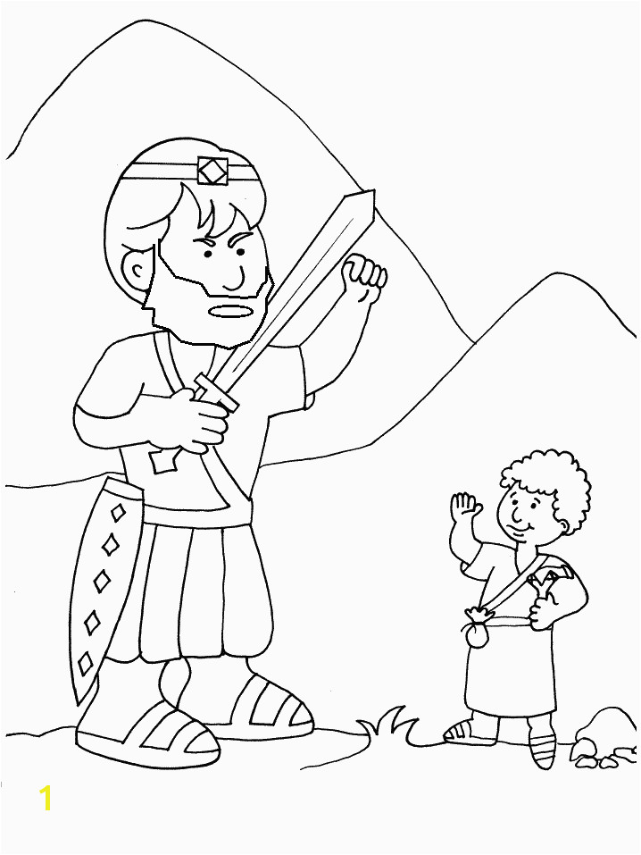 Preschool David and Goliath Coloring Page Goliath and David the Good Guy Kidmin