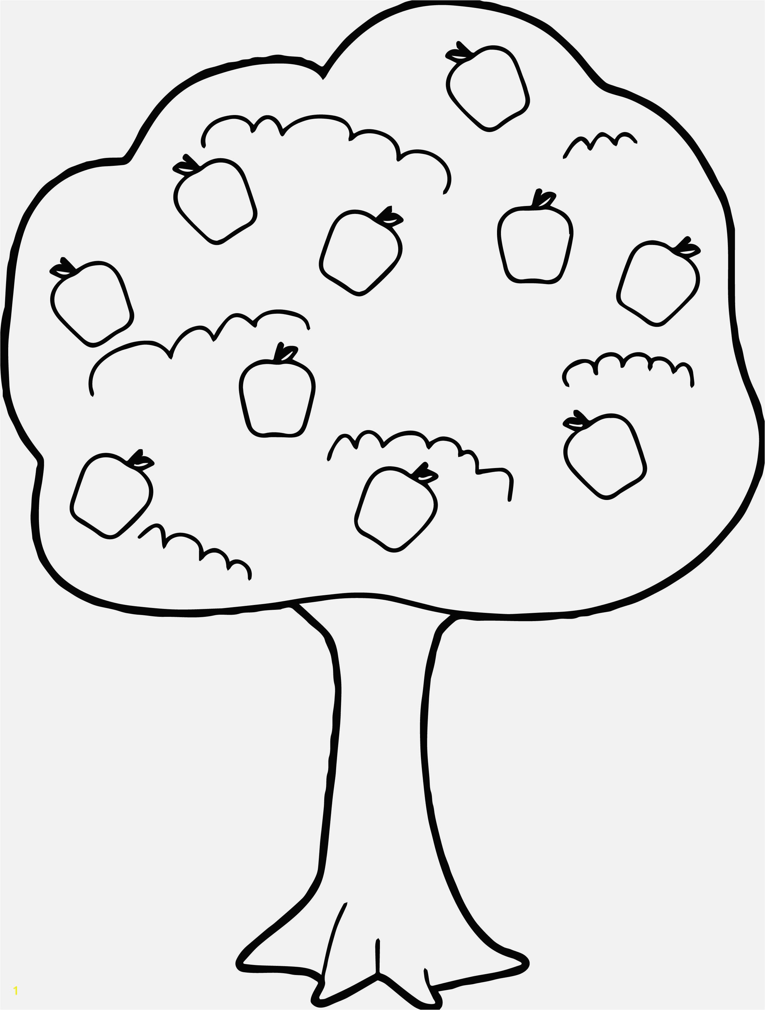 Apple Tree Coloring Page Easy and Fun Preschool Coloring Pages Apple Tree Inspirational Printable Coloring