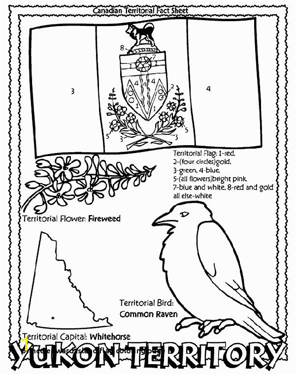 Prince Edward island Flag Coloring Page Canadian Territory Yukon Territory Coloring Page