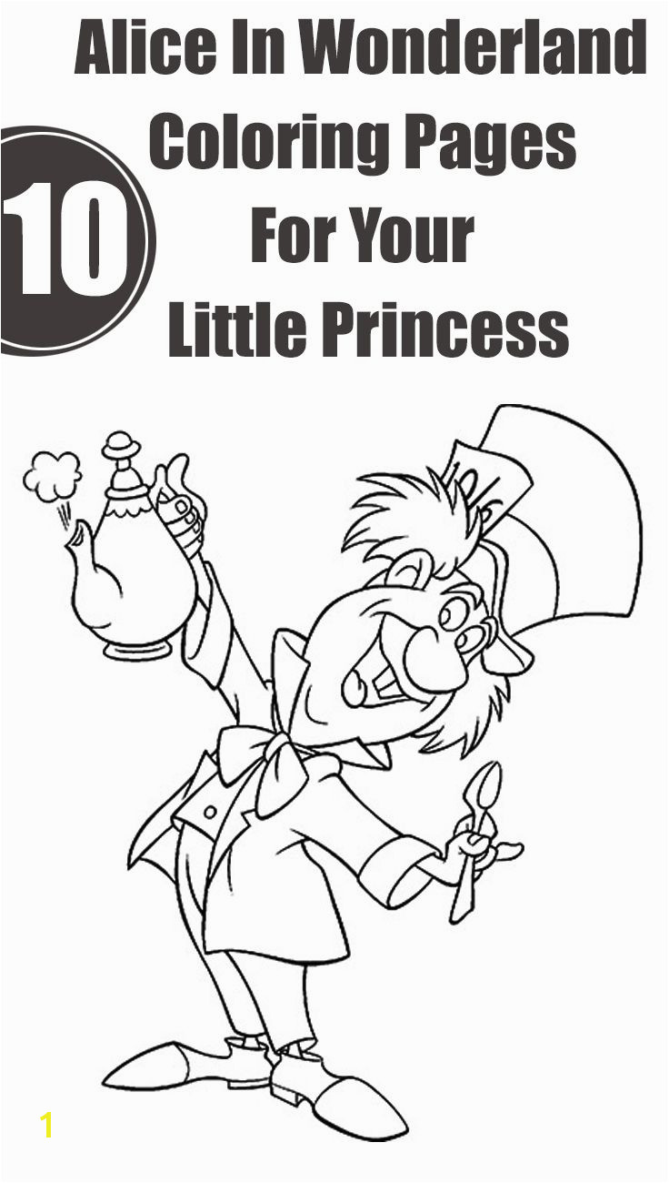 Princess Tea Party Coloring Pages top 10 Free Printable Alice In Wonderland Coloring Pages Line