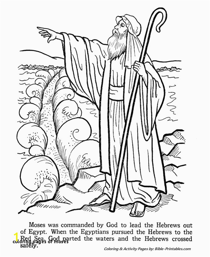 Moses Parting The Red Sea Coloring Pages
