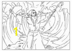 Coloring page Moses parts the Red Sea Moses Red Sea Parting The Red Sea