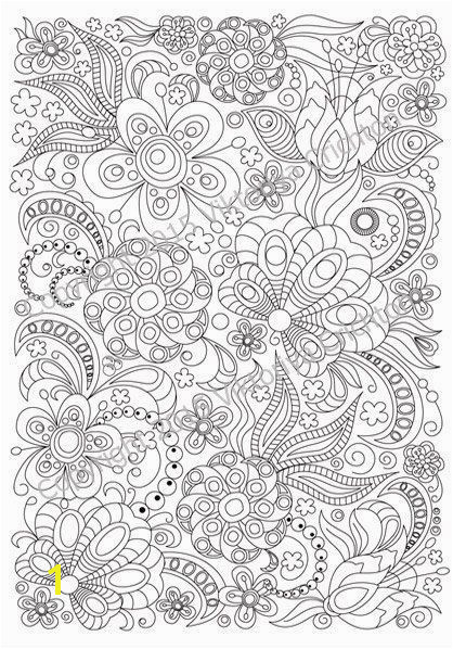 Printable Complex Coloring Pages Pdf Zentangle Art Coloring Page for Adults Printable Doodle Flowers