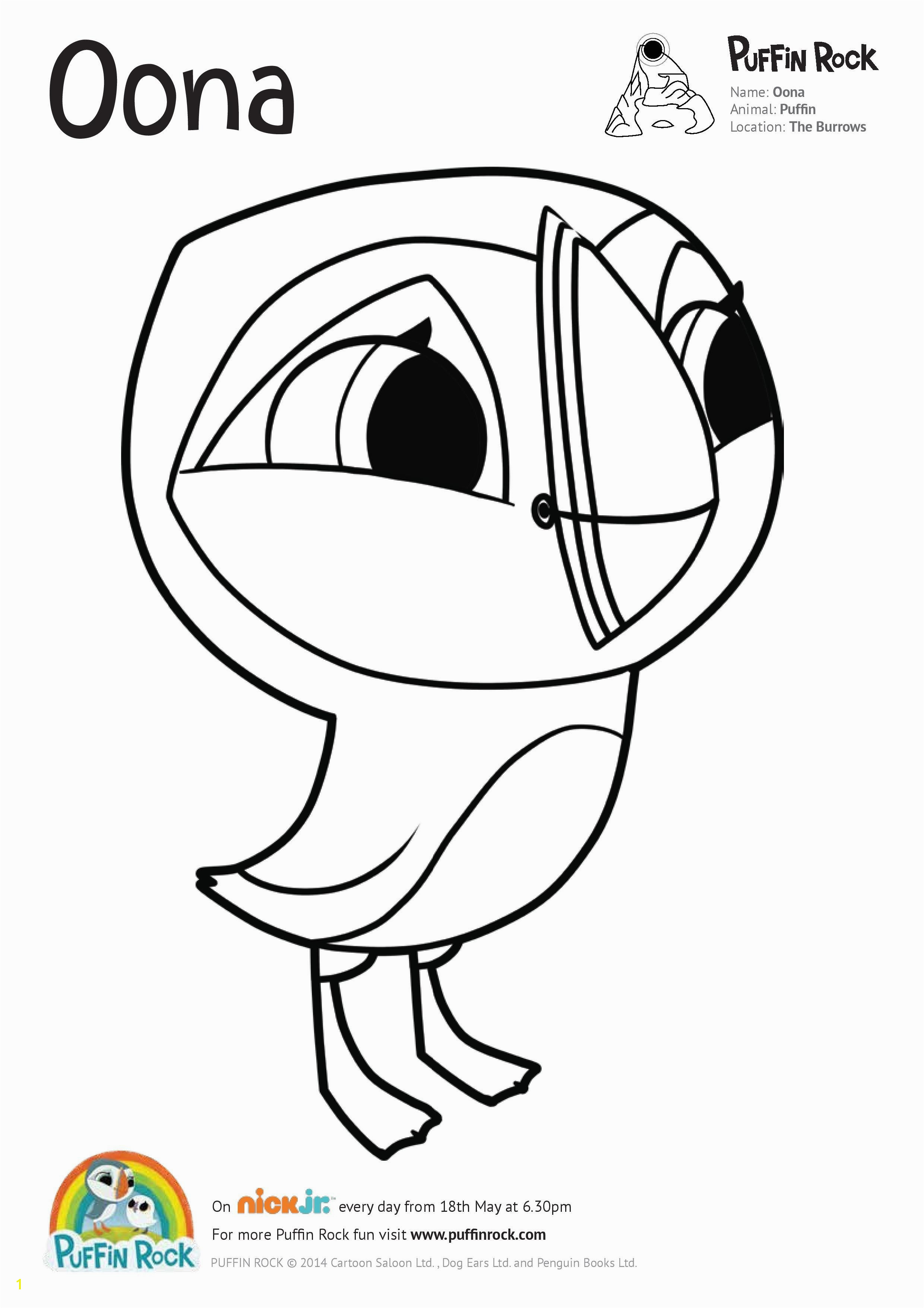 Rock Coloring Pages Puffin Rock New Show Ing to Nickr Jr and Puffin Rock Download
