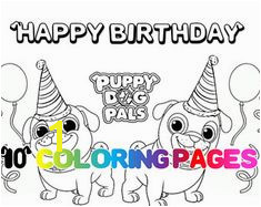 Coloring Pages puppy dog pals printables puppy puppies party favor favors digital instant birthday Twin