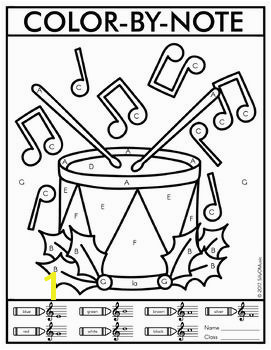 Quarter Note Coloring Page Christmas Color by Note Music Coloring Pages