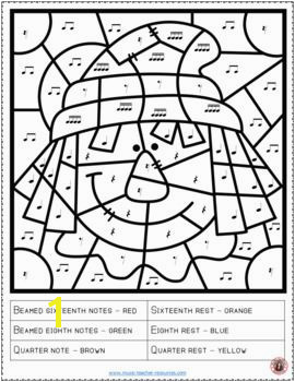 Quarter Note Coloring Page Music Coloring Pages 26 Fall Color by Music Notes and Rests Sheets