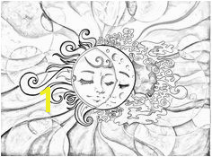 Sun & Moon Coloring Page