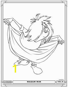 coloring page Merlin the Wizard Merlin the Wizard madam mim Halloween Coloring