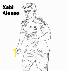 the best Xabi Alonso soccer player coloring sheet