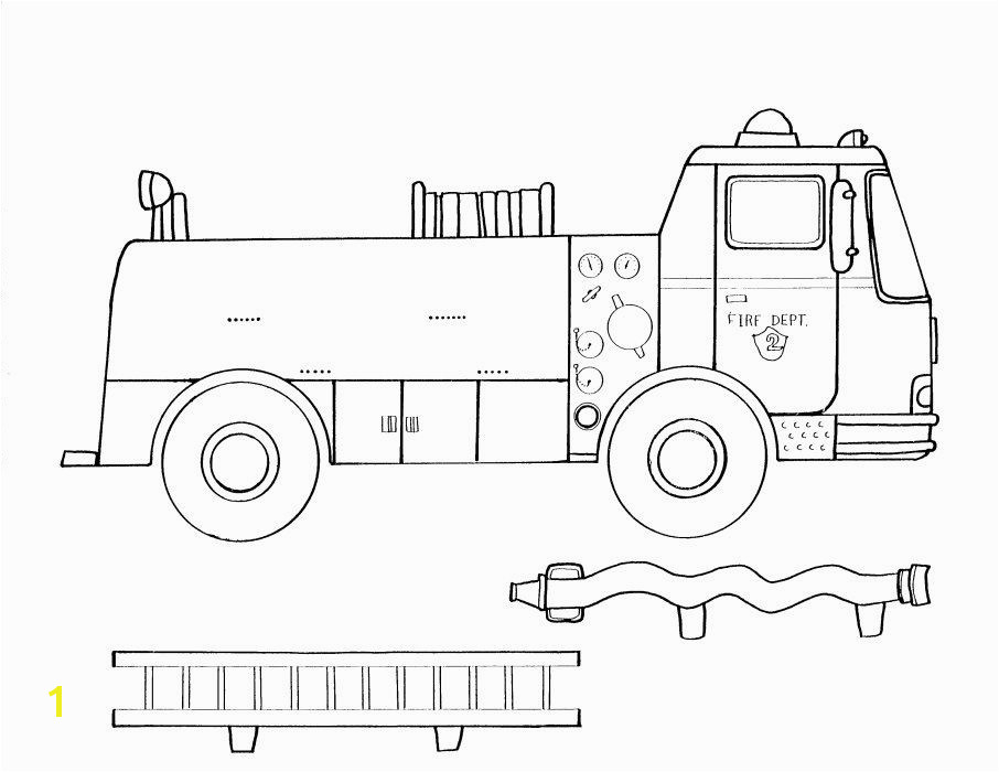 fire truck pictures to color