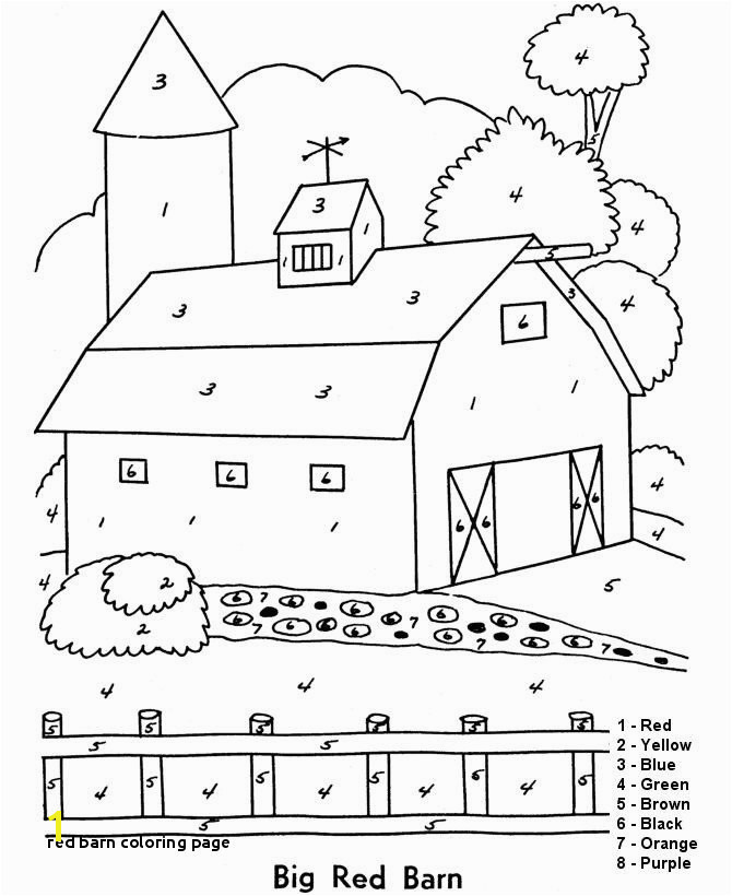 Red Barn Coloring Page Red Barn Coloring Page Farm to Color Kids Coloring