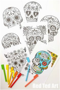 Day of the Dead Coloring Pages for Grown Ups & Kids