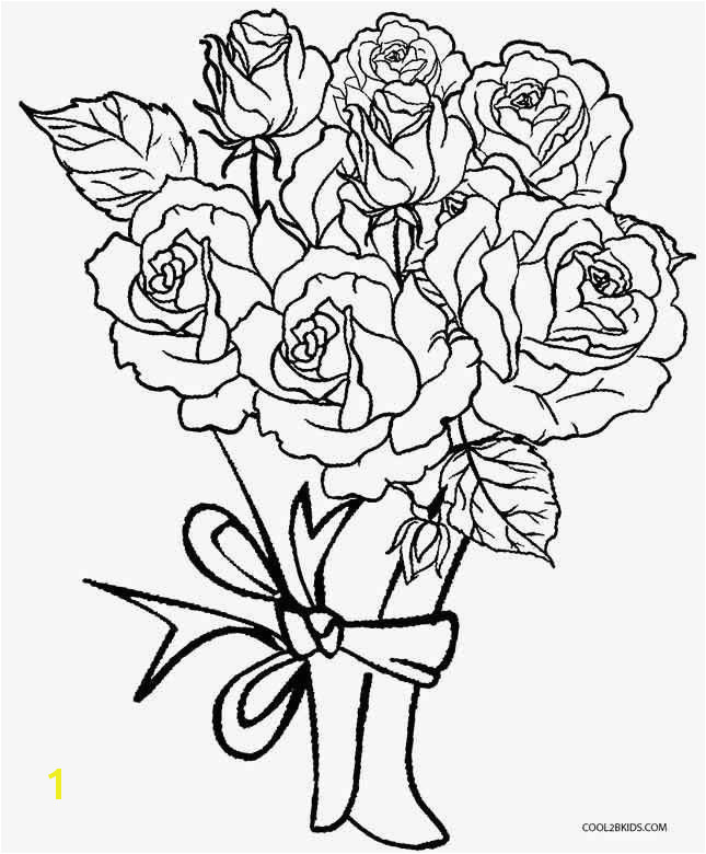 Rose Flower Coloring Pages New Vases Flower Related Post
