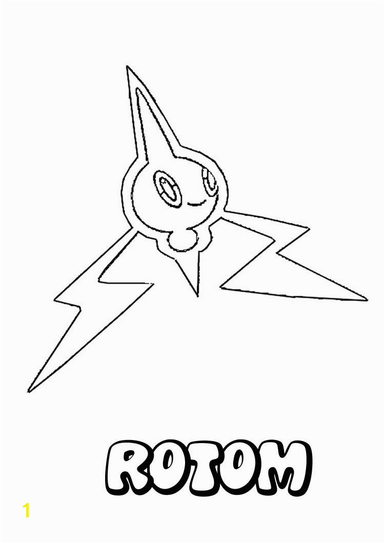 Rotom Pokemon coloring page More Eletric Pokemon coloring sheets on hellokids