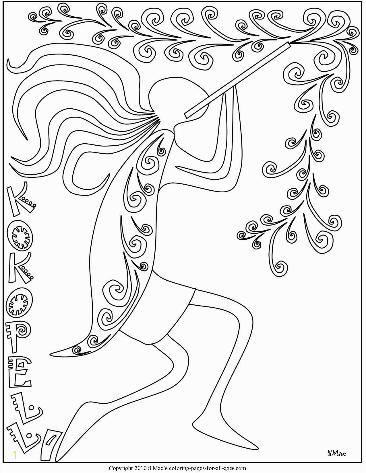 Kokopelli Coloring Pages