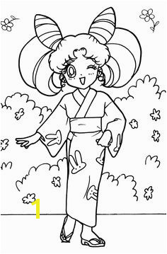 New Year Anime Sailor Moon Chibi Coloring Pages Beautiful Women Colouring