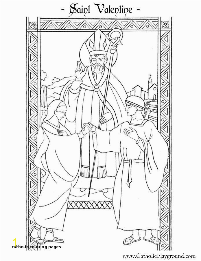 Catholic Coloring Pages Saint Valentine Coloring Page Catholic