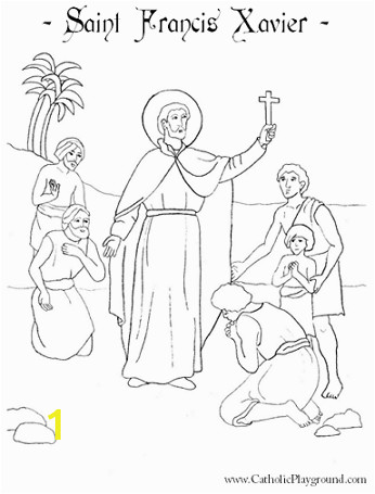 Saint Coloring Pages Saint Francis Xavier Coloring Page for Catholic Children Feast Day